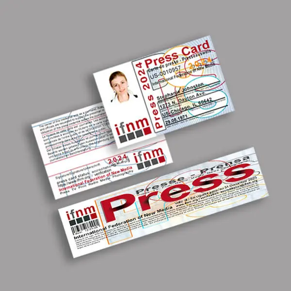 ifnm press pass and press car sign