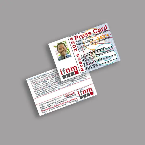 ifnm press pass - press card